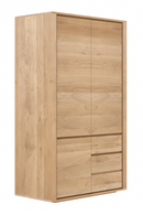 3-Door Oak Wood Wardrobe Cabinet | Ethnicraft Shadow | OROA TRADE