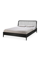 Black Solid Oak Bed | Ethnicraft Spindle | Oroatrade.com