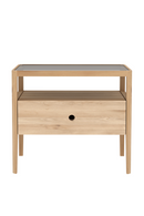 Glass Top Oak Nightstand | Ethnicraft Spindle | Oroatrade.com