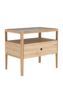 Glass Top Oak Nightstand | Ethnicraft Spindle | Oroatrade.com