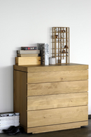 4-Drawer Oiled Oak Dresser | Ethnicraft Burger | OROA TRADE