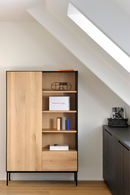 1-Door Oak Wood Cabinet | Ethnicraft Blackbird | OROA TRADE
