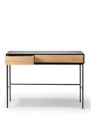 Solid Oak 2-Drawer Desk | Ethnicraft Blackbird | Oroatrade.com