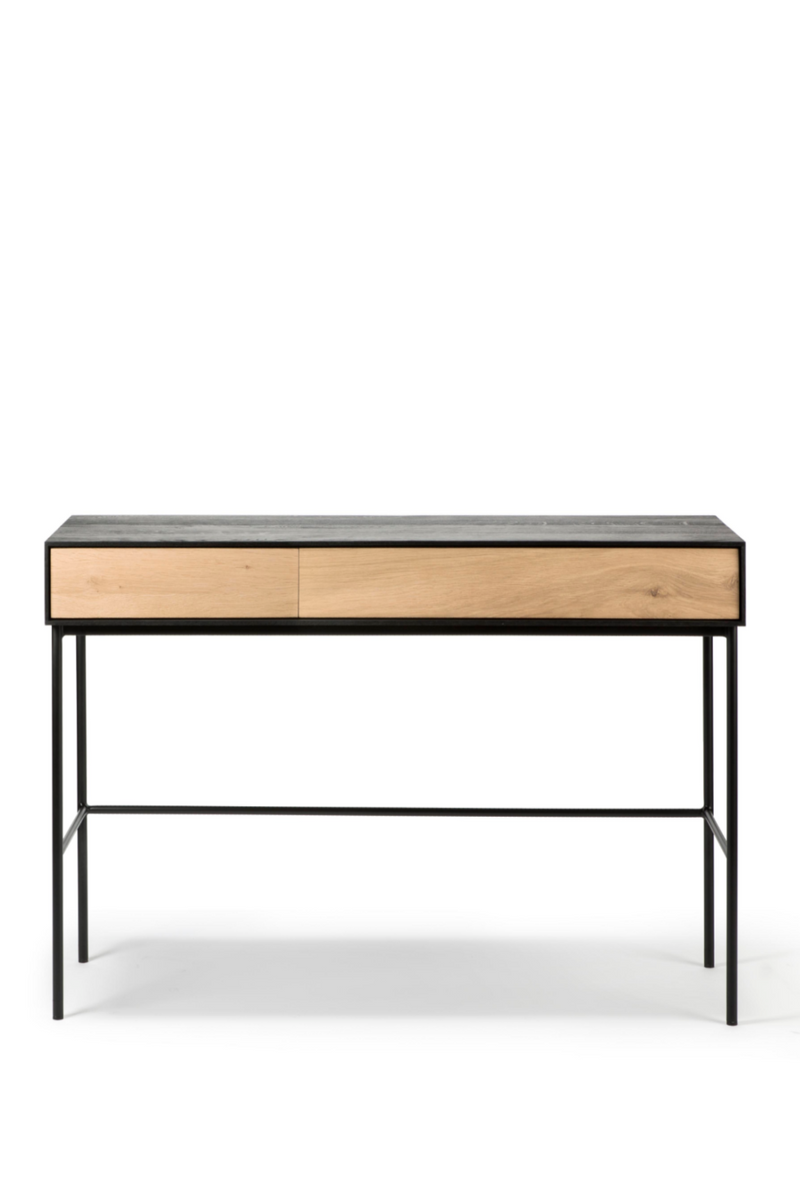 Solid Oak 2-Drawer Desk | Ethnicraft Blackbird | Oroatrade.com