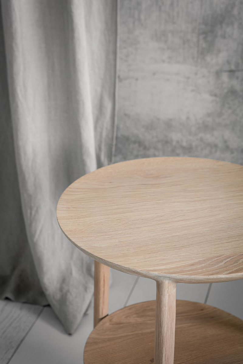 Circular Tiered Oak Side Table | Ethnicraft Bok │ Oroatrade.com