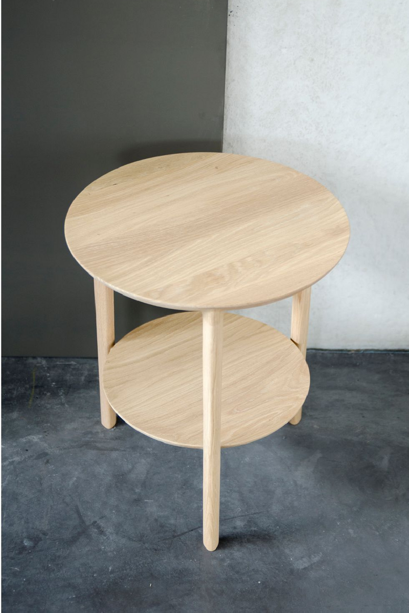 Circular Tiered Oak Side Table | Ethnicraft Bok │ Oroatrade.com
