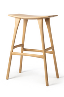 Wooden Backless Barstool | Ethnicraft Osso | Oroatrade.com