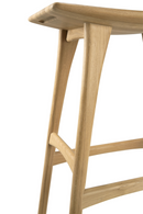 Wooden Backless Barstool | Ethnicraft Osso | Oroatrade.com