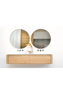 Oak Round Wall Mirror | Ethnicraft Layers | OROA TRADE