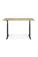 Oak Adjustable Desk L | Ethnicraft Bok | Oroatrade.com