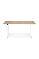 White Metal Adjustable Desk Base | Ethnicraft Bok | Oroatrade.com