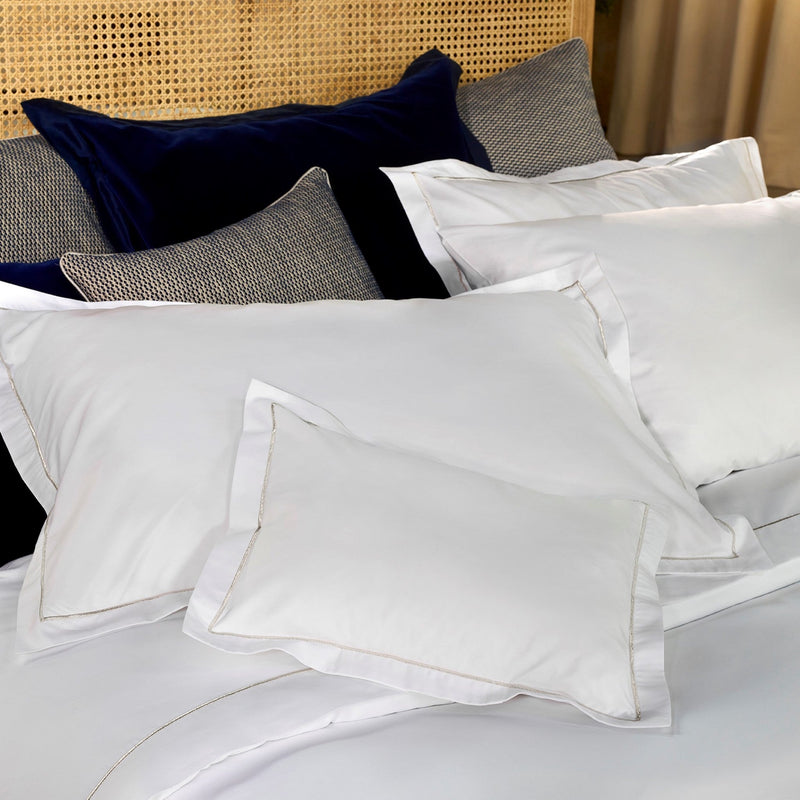 800TC Percale Bordered Sham Set | Amalia Home Gardénia | Oroatrade.com