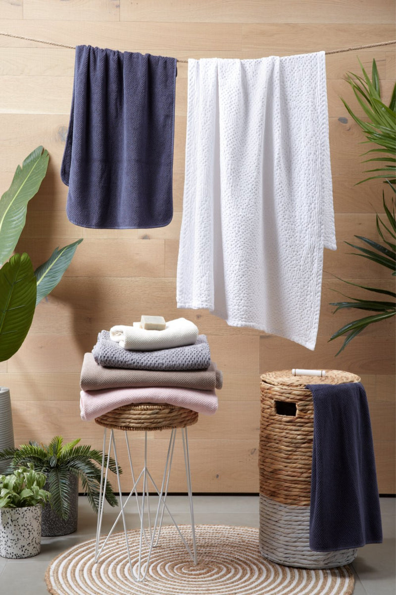 White Woven Laundry Basket Set | La Forma Mast | Woodfurniture.com