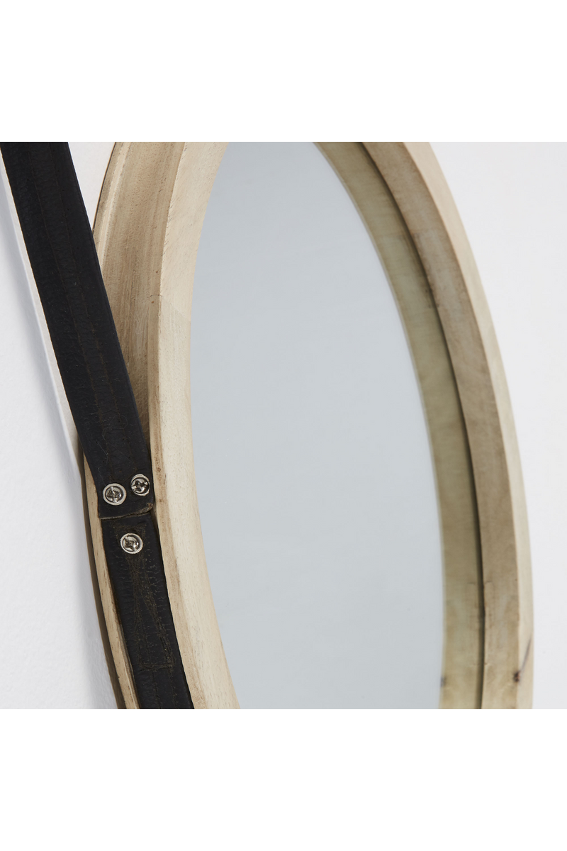 Leather Strap Accent Mirror | La Forma Grek | Woodfurniture.com