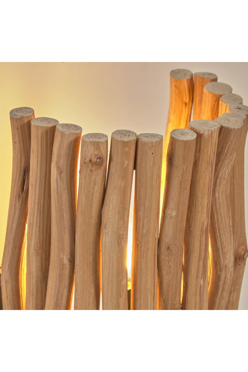Natural Wooden Slats Wall Light | La Forma Crescencia | Oroatrade.com