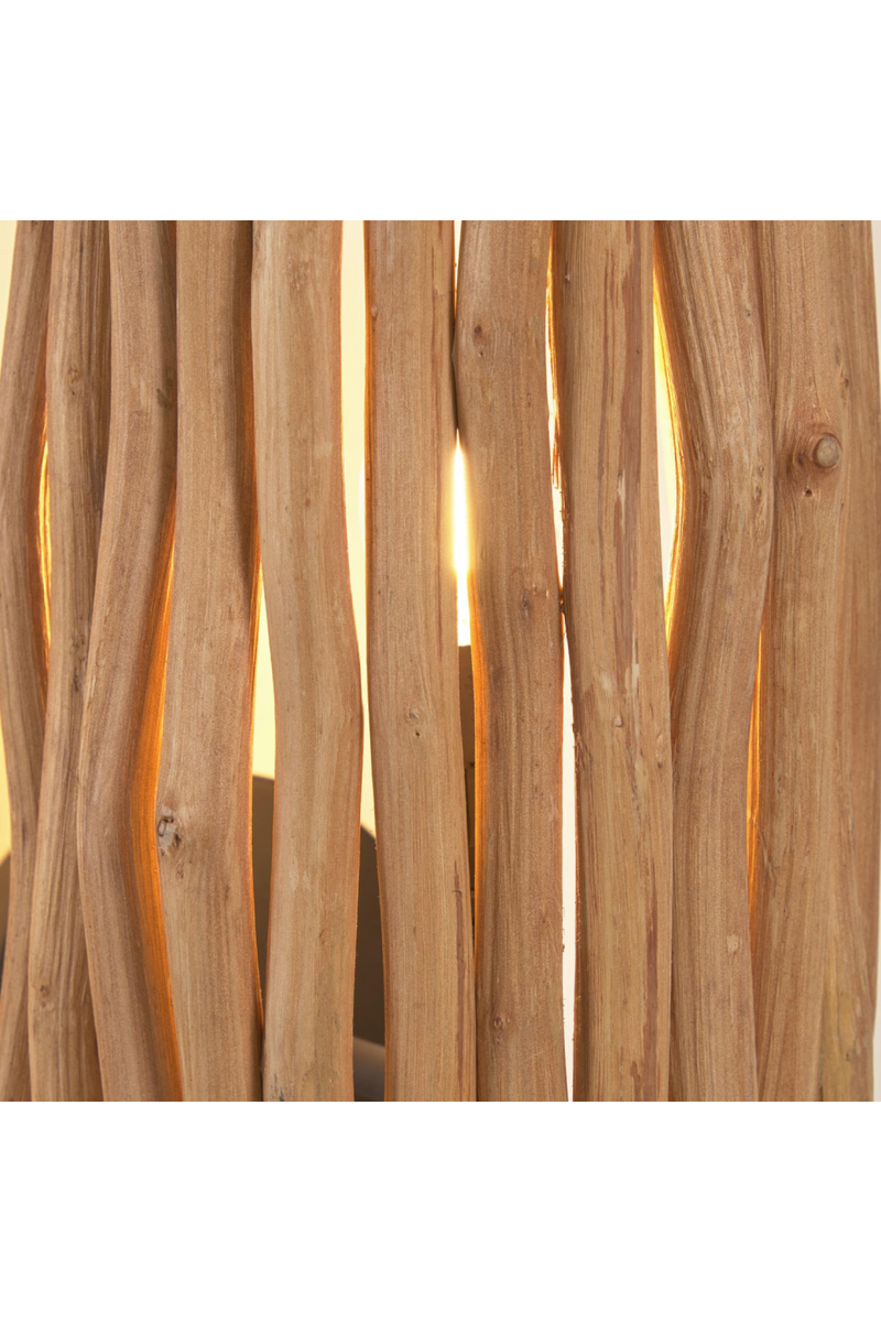 Natural Wooden Slats Wall Light | La Forma Crescencia | Oroatrade.com