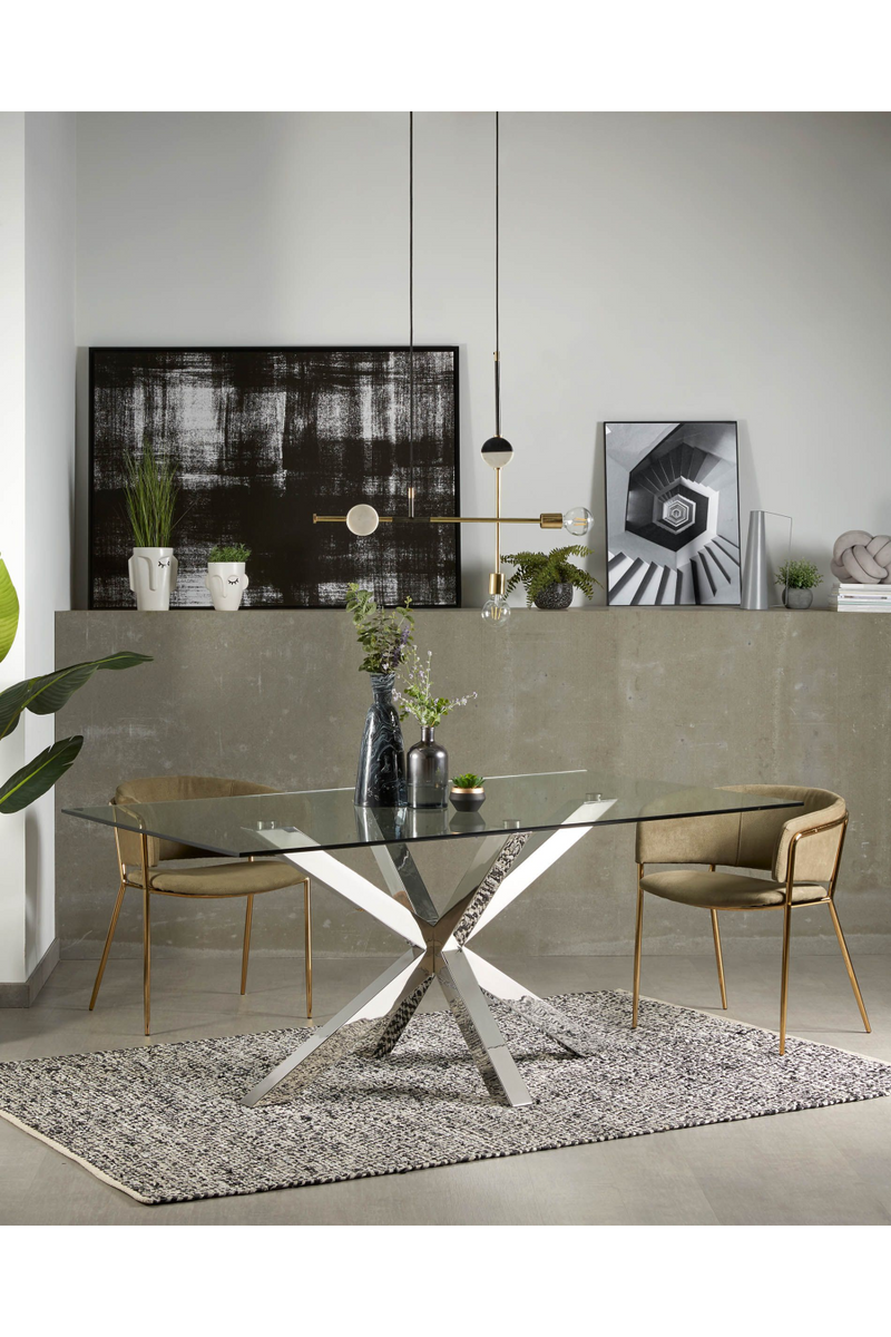 Rectangular Glass Dining Table | La Forma Argo | Oroatrade.com