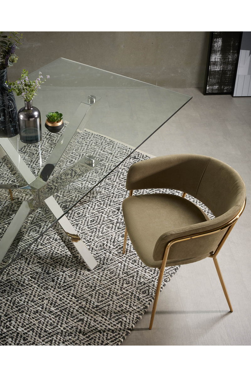 Rectangular Glass Dining Table | La Forma Argo | Oroatrade.com