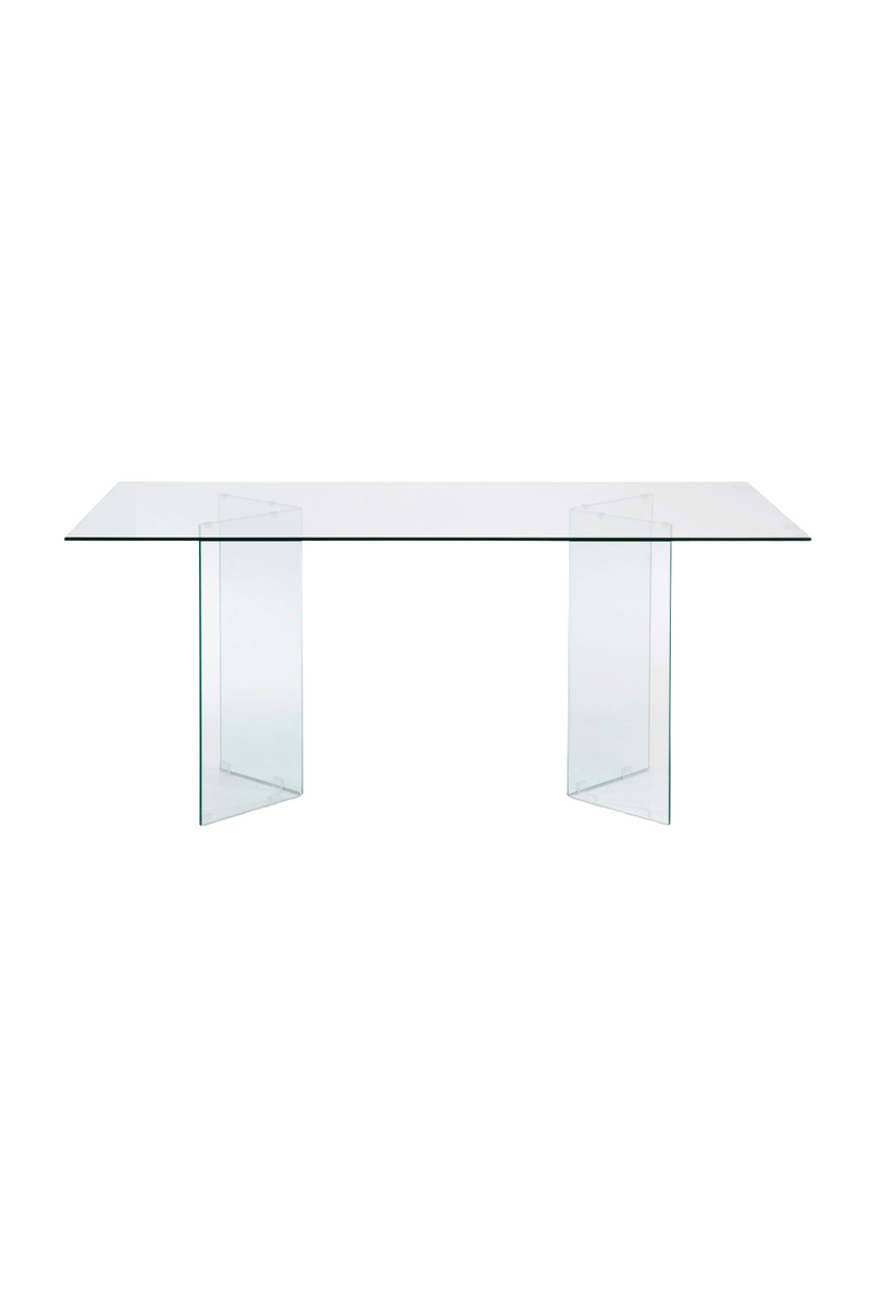 Clear Glass Dining Table | La Forma Burano | Oroatrade.com
