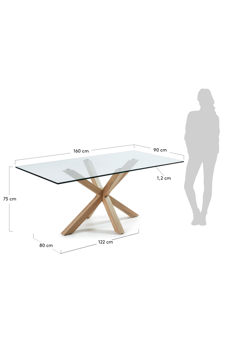 Tempered Glass Dining Table | La Forma Argo | Oroatrade.com