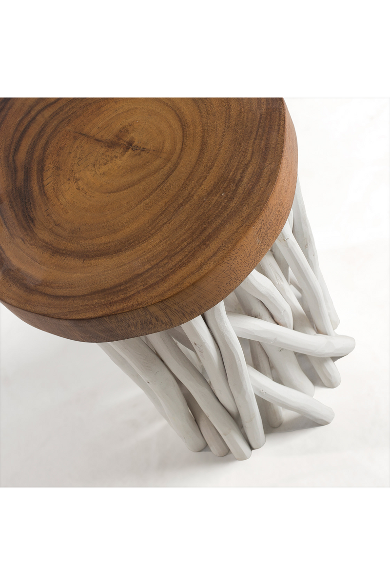 Teak Twigs Legs Side Table | La Forma Drom | Oroatrade.com