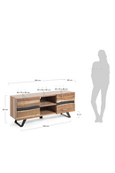 Acacia Wood TV Cabinet | La Forma Uxia | Woodfurniture.com