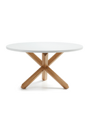 White Round Mikado Leg Dining Table | La Forma Lotus | Oroatrade.com