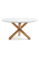 White Round Mikado Leg Dining Table | La Forma Lotus | Oroatrade.com