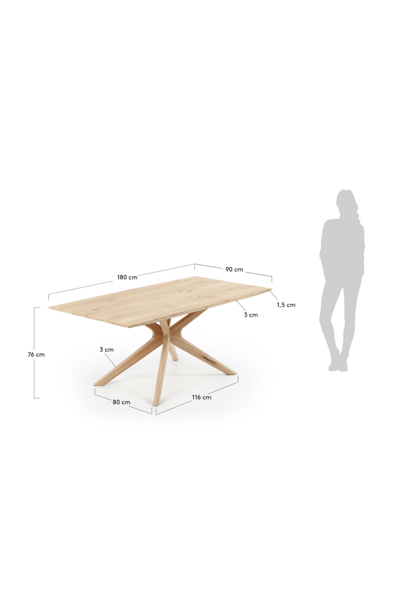 Natural White Oak Dining Table | La Forma Armande | Woodfurniture.com