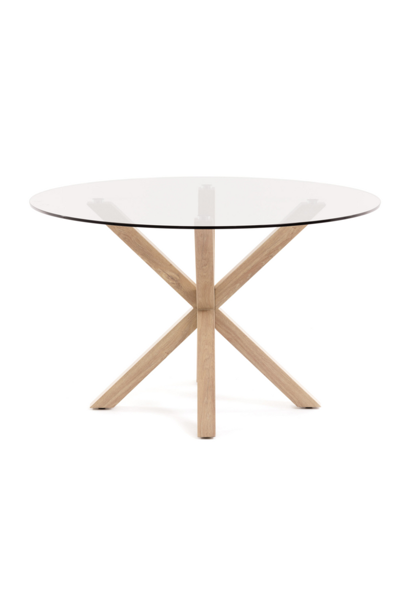 Round Glass Top Dining Table  | La Forma Full Argo | Oroatrade.com