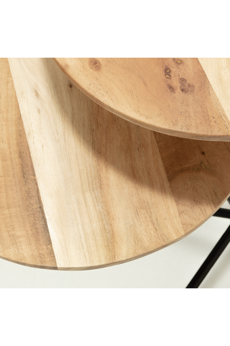 Round Wooden Side Tables | LaForma Asha | Oroatrade.com