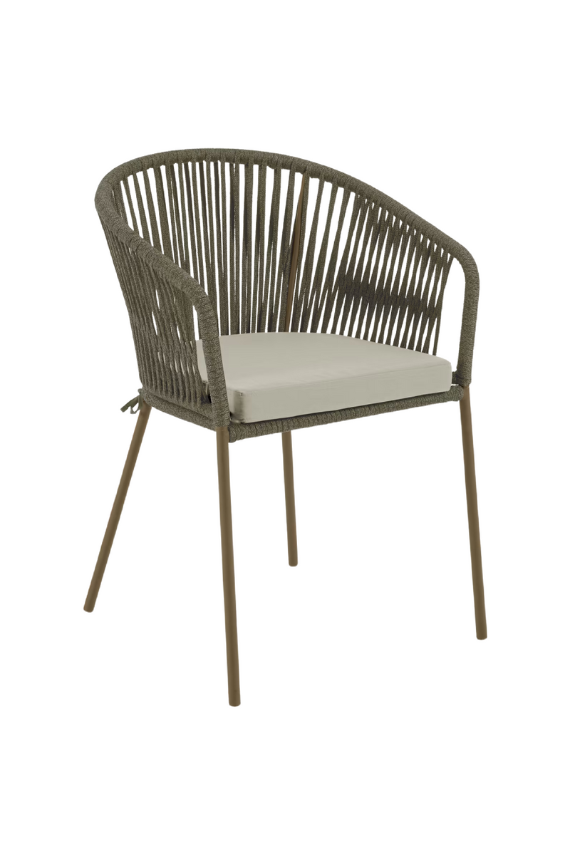 Handwoven Cord Curved Outdoor Chairs (4) | La Forma Yanet | Oroatrade.com
