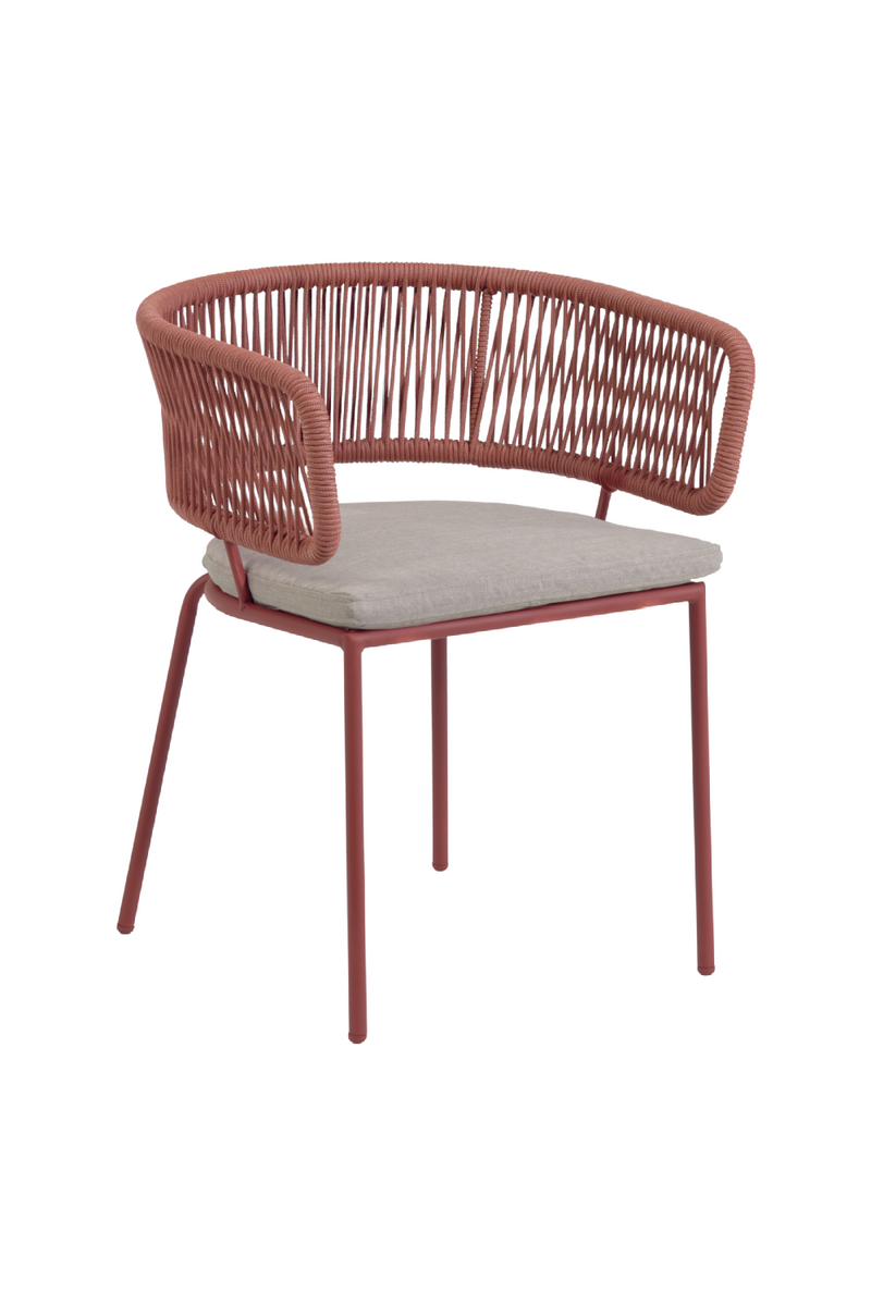 Handwoven Rope and Steel Outdoor Chairs (4) | La Forma Nadin | Oroatrade.com