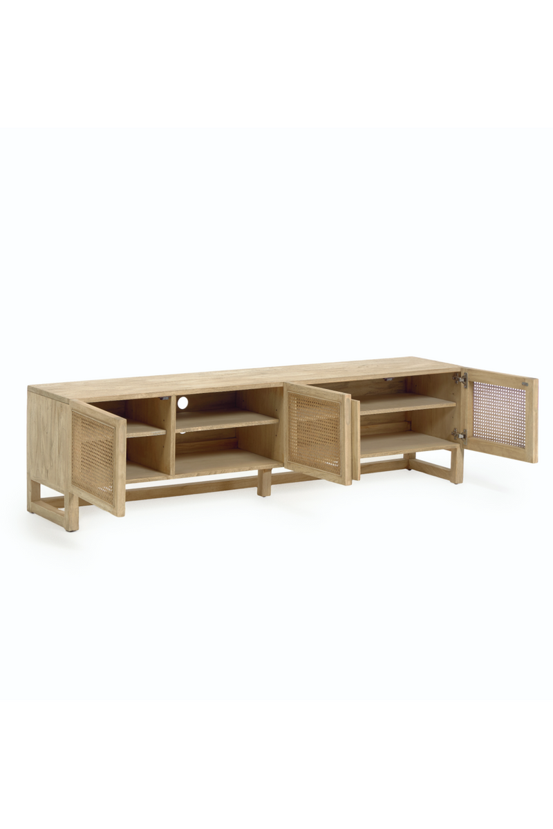 Mindi Wood & Rattan Media Unit | La Forma Rexit | Woodfurniture.com