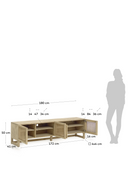 Mindi Wood & Rattan Media Unit | La Forma Rexit | Woodfurniture.com
