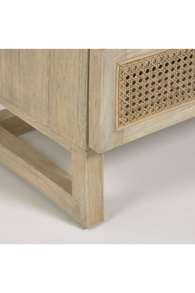 Mindi Wood & Rattan Wardrobe Cabinet | La Forma Rexit | Oroatrade.com
