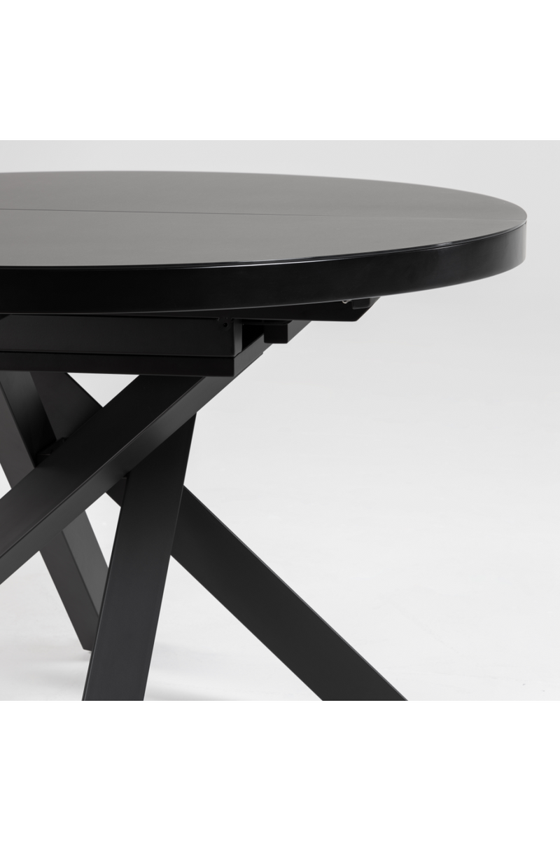 Black Round Extendable Dining Table | La Forma Vashti | Oroatrade.com