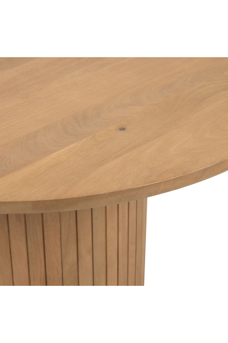 Mango Wood Pedestal Round Table | La Forma Licia | Oroatrade