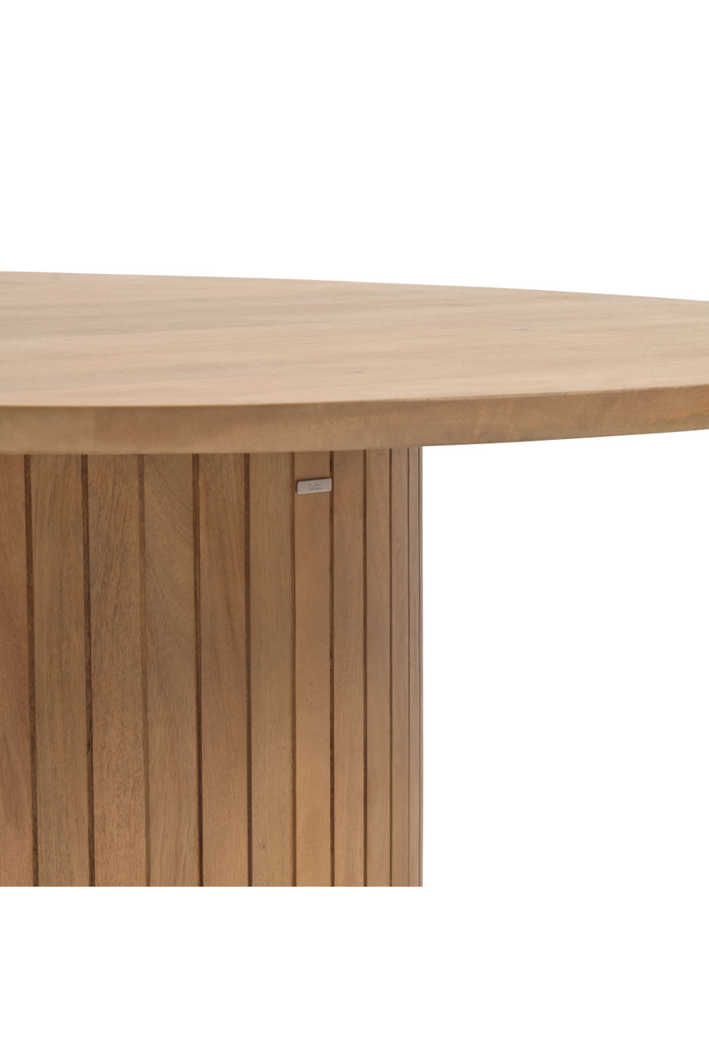 Mango Wood Pedestal Round Table | La Forma Licia | Oroatrade