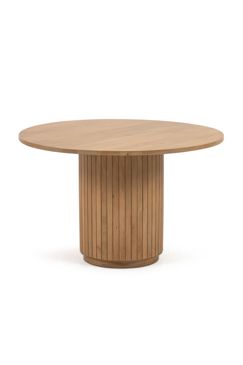 Mango Wood Pedestal Round Table | La Forma Licia | Oroatrade