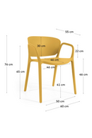 Molded Stackable Garden Armchair (4) | La Forma Ania | Oroatrade.com