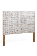 White Coconut Shell Queen Headboard 63" | La Forma Kron | Oroatrade.com