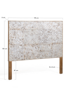 White Coconut Shell Queen Headboard 63" | La Forma Kron | Oroatrade.com