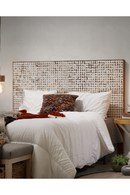 White Coconut Shell Queen Headboard 63" | La Forma Kron | Oroatrade.com