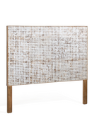 White Coconut Shell Queen Headboard 63" | La Forma Kron | Oroatrade.com
