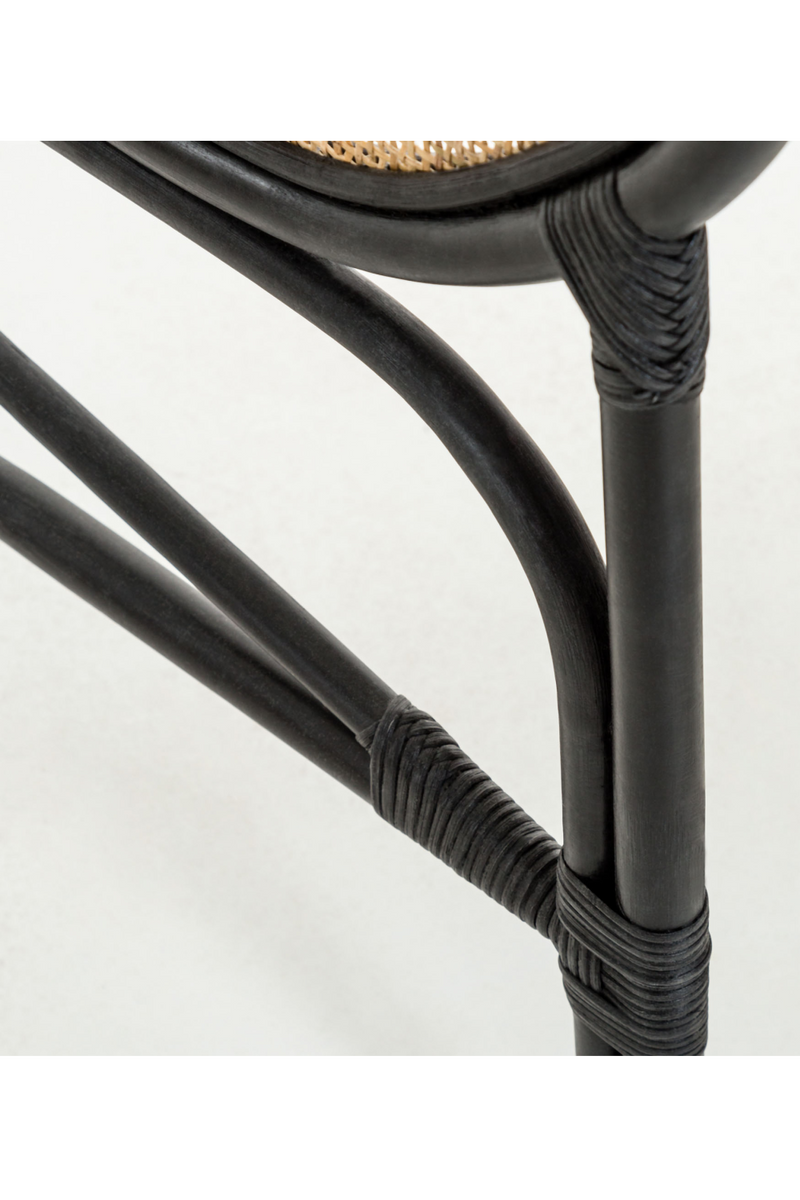 Black Weaved Rattan Queen Headboard 67" | La Forma | Wood Furniture