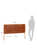 Woven Brown Leather Queen Headboard | La Forma Calixta | Woodfurniture.com
