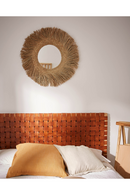 Woven Brown Leather Queen Headboard | La Forma Calixta | Woodfurniture.com