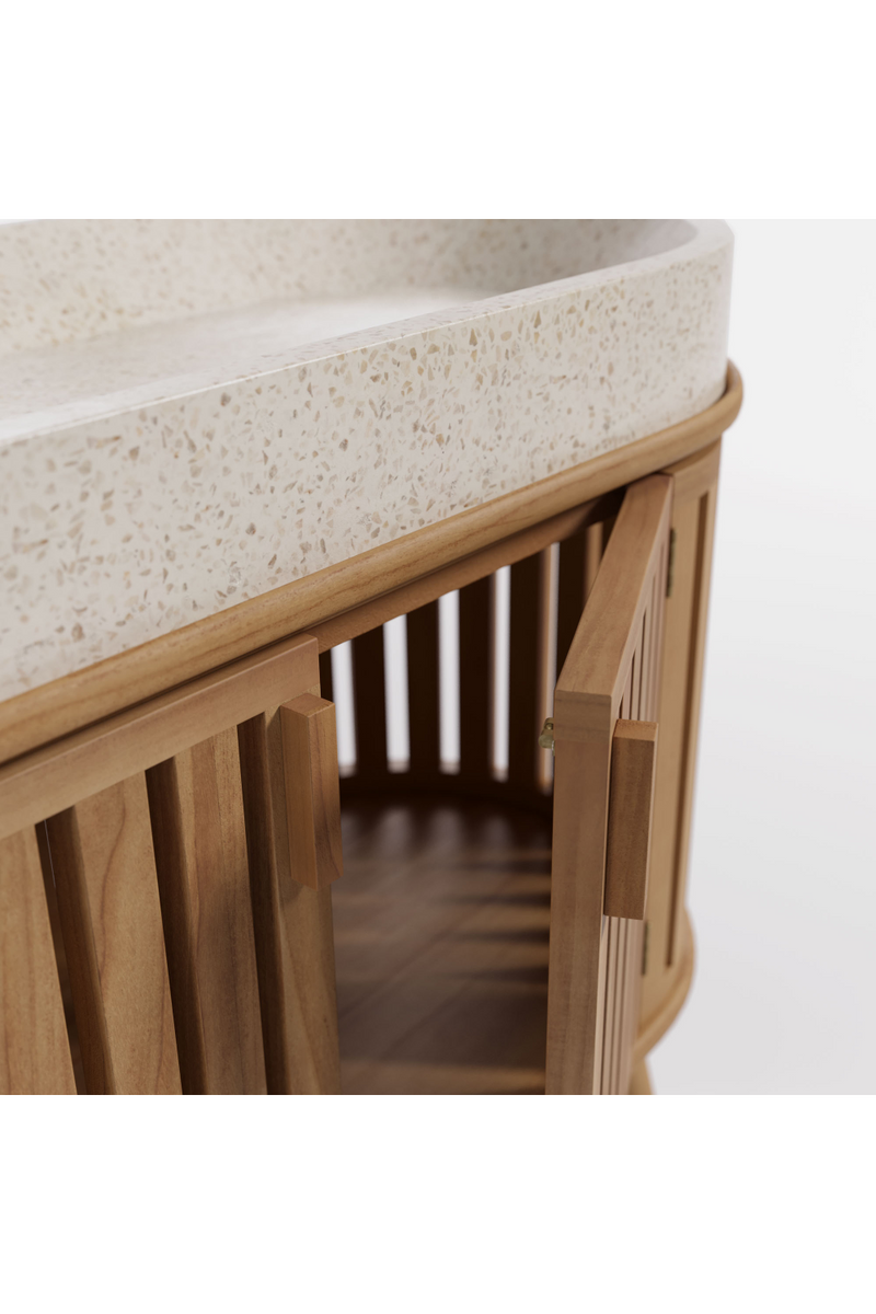 Oval Wooden Vanity Unit | La Forma Rokia | Oroatrade