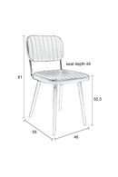 Channeled Leather Dining Chair | DF Jake | Oroatrade.com